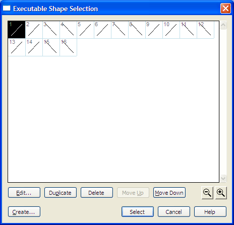 Executable Shape Selection
