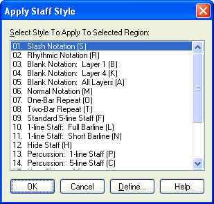 Apply Staff Style
