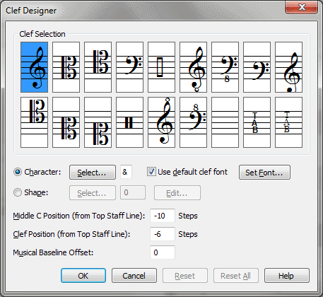 Clef Designer