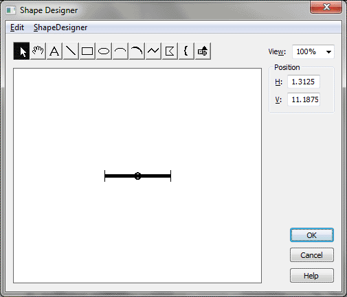 Shape Designer dialog