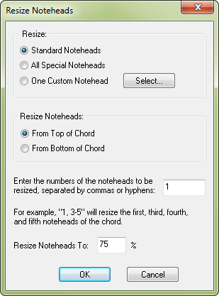Resize Noteheads Plug-in