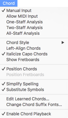 Expanded Chord menu