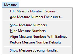 Expanded Measure menu