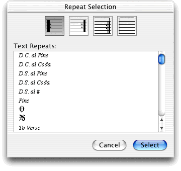 Windows Repeat Box Repeat Selection dialog box
